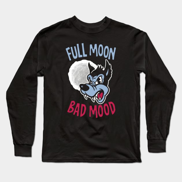 Full Moon Bad Mood (dark) Long Sleeve T-Shirt by GiMETZCO!